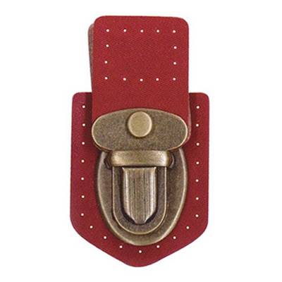 FERMOIR DE CARTABLE INAZUMA OR ANTIQUE 6.3 X 3.5 CM - ROUGE