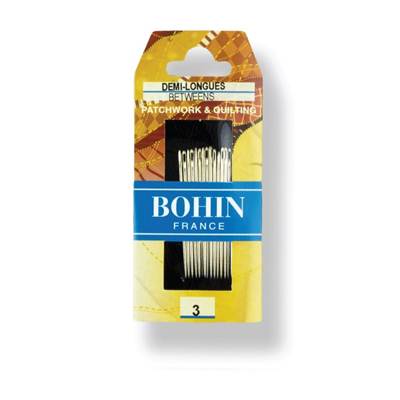 AIGUILLES A COUDRE DEMI LONG A1/2F N°3 - POCHETTE DE 16 AIG