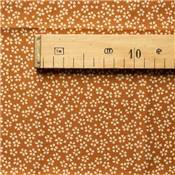COUPON TISSU 50X55 JAP FLEURS FOND MOUTARDE