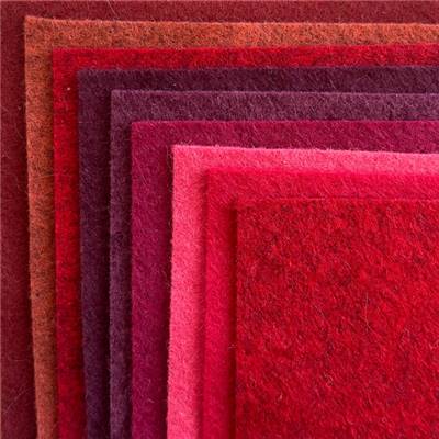 PACK RUBIS - 9 COLORIS DE FEUTRINE 15x15cm EN CAMAIEUX