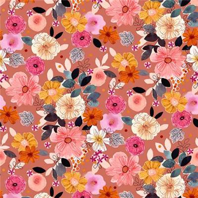 TISSU DASHWOOD STUDIO - FLORA 2038 - VISCOSE LEGERE - 145 CM 