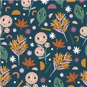 TISSU DASHWOOD STUDIO - NO RAIN NO FLOWERS 2223 - COTON - 110 CM 