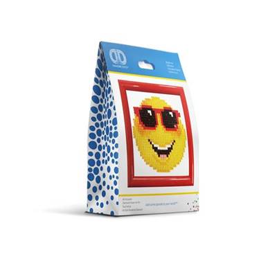 KIT BRODERIE DIAMANT - SMILING FACE - LIVRE AVEC CADRE