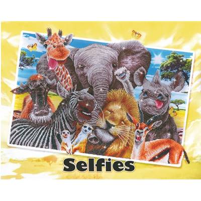 KIT BRODERIE DIAMANT - SELFIES ANIMAUX DE LA SAVANE 