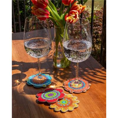 KIT BRODERIE DIAMANT 4 SOUS-VERRES - HIPPY BRIGHTS