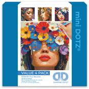 KIT BRODERIE DIAMANT MINI DOTZ - FOUR BEAUTIES - PACK DE 4 DESSINS