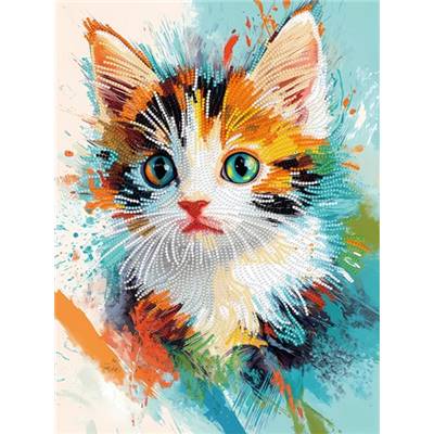 KIT BRODERIE DIAMANT DOTZ - YOUNG KITTEN AVEC CADRE