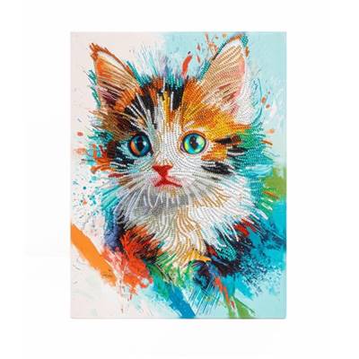 KIT BRODERIE DIAMANT DOTZ - YOUNG KITTEN AVEC CADRE