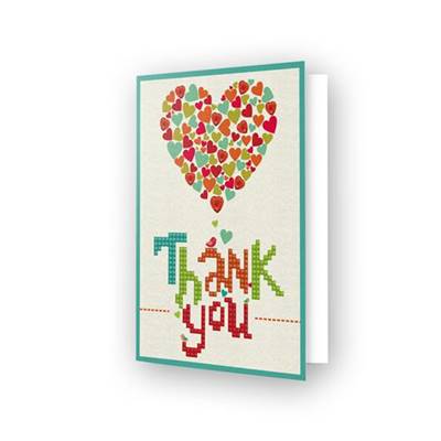 CARTE DE VOEUX DIAMOND DOTZ - THANK YOU HEART