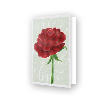 CARTE DE VOEUX DIAMOND DOTZ - LOVE ROSE