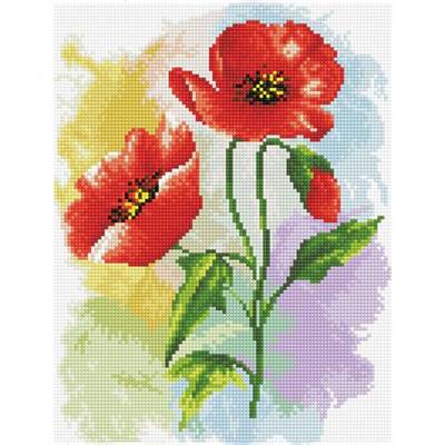 KIT BRODERIE DIAMANT SQUARES - COQUELICOTS