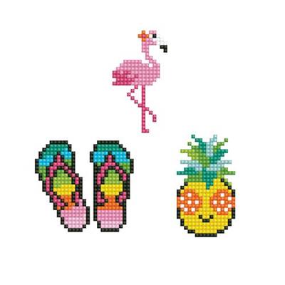 KIT BRODERIE DIAMANT DOTZIES - LOT 3 STICKERS VACANCES