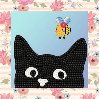 KIT BRODERIE DIAMANT QUICK DOTZ CAMEO - CHAT ESPIEGLE