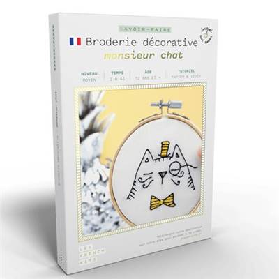 FRENCH'KITS - BRODERIE DÉCORATIVE - MONSIEUR CHAT