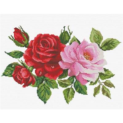 NO COUNT CROSS STITCH - ROSE BOUQUET