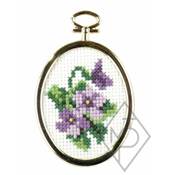KIT PT COMPTE 5,5 X 7 CM + CADRE - VIOLETTE