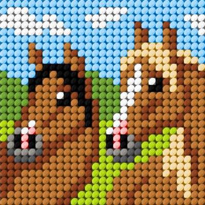 KIT DEMI-POINT ENFANT 10,5 X 10,5 CM - LES 2 CHEVAUX