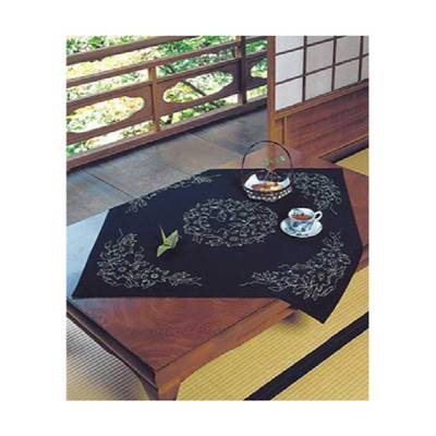 KIT OLYMPUS SASHIKO NAPPE FLEURIE BLEUE 83X83 CM