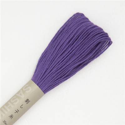 FIL SASHIKO UNI - COL 19 - VIOLET - LOT DE 6 ECH. DE 20 M