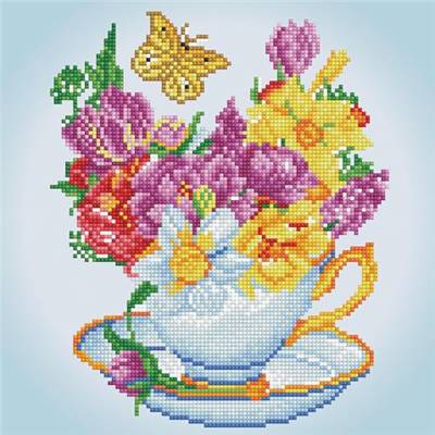 KIT BRODERIE DIAMANT - SPRINGTIME CUPPA