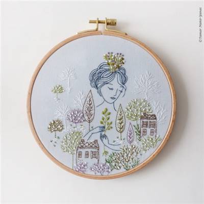 WINTER QUEEN - KIT BRODERIE 21X21CM - TAMBOUR NON INCLUS - TAMAR NY