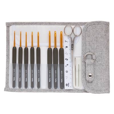 SET CROCHETS ETIMO ROYAL SILVER MANCHES ERGONOMIQUES - TULIP