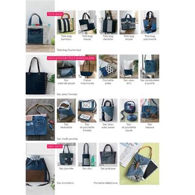 COUDRE C'EST FACILE 95 - LE JEAN ACCESSOIRES TENDANCE - 23 PROJETS