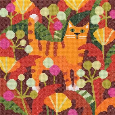 KIT POINT DE CROIX GINGER CAT (A) 