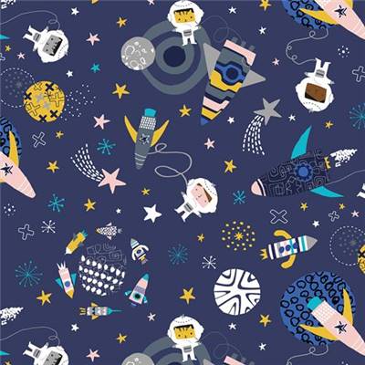 TISSU DASHWOOD STUDIO - BLAST OFF 1994 - COTON - 110 CM 