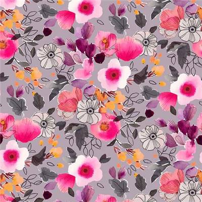 TISSU DASHWOOD STUDIO - FLORA 2035 - VISCOSE LEGERE - 145 CM 