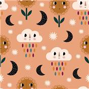 TISSU DASHWOOD STUDIO - NO RAIN NO FLOWERS 2222 - COTON - 110 CM 
