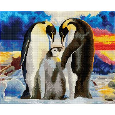 KIT BRODERIE DIAMANT - FAMILLE PINGOUINS