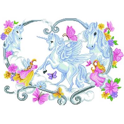 KIT BRODERIE DIAMANT - LA PRINCESSE ET LES LICORNES