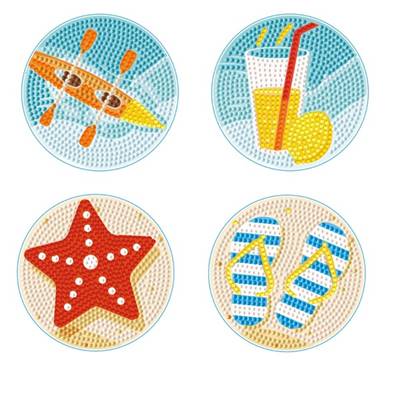 KIT BRODERIE DIAMANT 4 SOUS-VERRES - VACATION