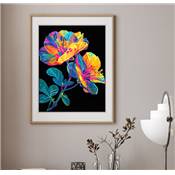 KIT BRODERIE DIAMANT NEON NOIR - FLORAL