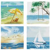 KIT BRODERIE DIAMANT MINI DOTZ - SUMMER DAYS - PACK 4 DESSINS