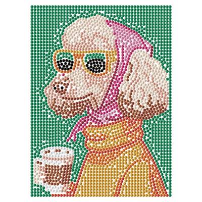 KIT BRODERIE DIAMANT DOTZ - RETRO POODLE AVEC CADRE