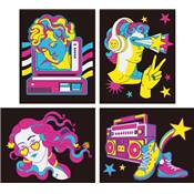 KIT BRODERIE DIAMANT DOTZIES FLOCK - 4 RETRO CLASSIQUES