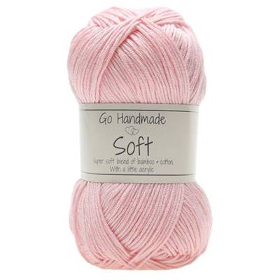 FIL A TRICOTER GOHANDMADE SOFT - ROSE PALE - PELOTE 50 G