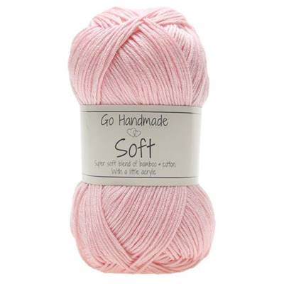 FIL A TRICOTER GOHANDMADE SOFT - ROSE PALE - PELOTE 50 G