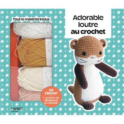 COFFRET ADORABLE LOUTRE AU CROCHET - TOUT LE MATERIEL INCLUS