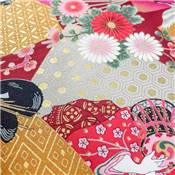TISSU JAPONAIS NAKA FABRICS - 1750-10B - 100% COTON - 110 CM