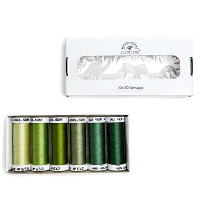 PACK 6 NUANCES SOIE 1003 - VERT JAUNE