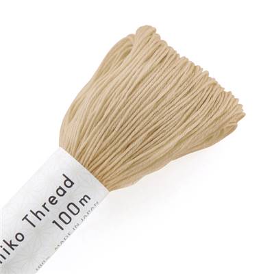 FIL SASHIKO UNI - COL 133 - CAFE LATTE - LOT DE 3 ECH. DE 100 M