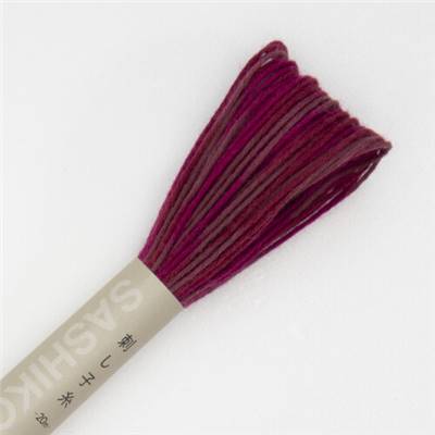 FIL SASHIKO DEGRADE - COL 97 - FUCHSIA - LOT DE 6 ECH. DE 20 M