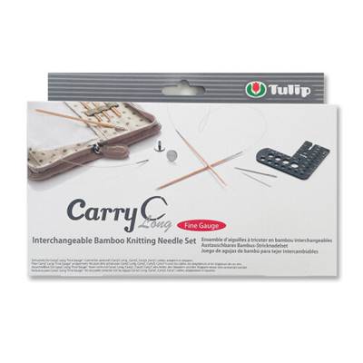 SET AIG A TRICOTER INTERCH. EN BAMBOU CARRYC LONG FINE GAUGE TULIP