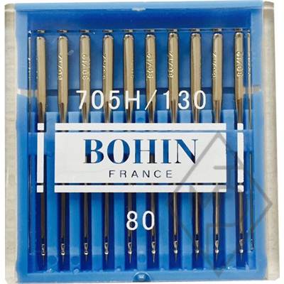 AIGUILLES MACHINE BOHIN TALON PLAT - AM705 N°80 - ETUI DE 10
