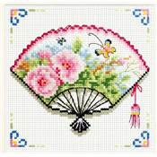 NO COUNT CROSS STITCH - ROSE FAN