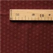COUPON TISSU 50X55 JAP GEO BORDEAUX MULTI