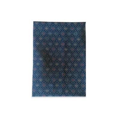 COUPON TISSU 50X55 JAP GEO MARINE MULTICOLORE